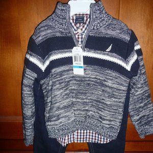 3 pc set NAUTICA jeans sweater 24m